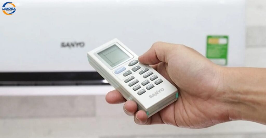Các nút chức năng trên remote điều hòa Sanyo 2 chiều