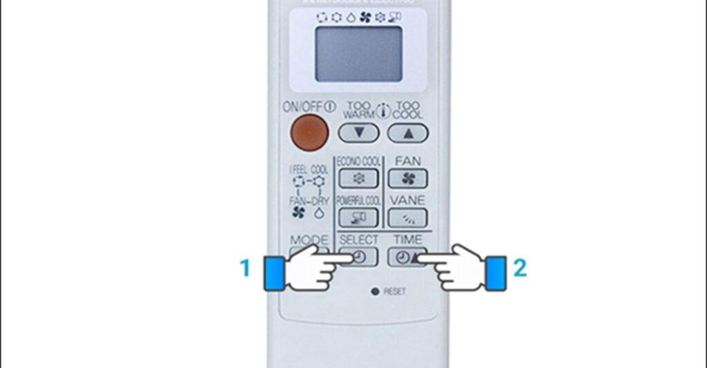 Cách thiết lập hẹn giờ bật và tắt máy lạnh Mitsubishi Electric