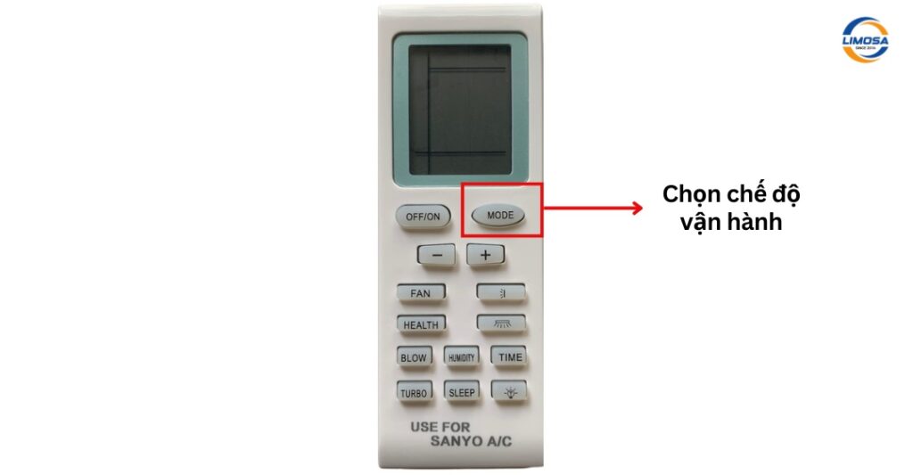 Cách sử dụng điều khiển điều hòa Sanyo 2 chiều chọn chế độ vận hành