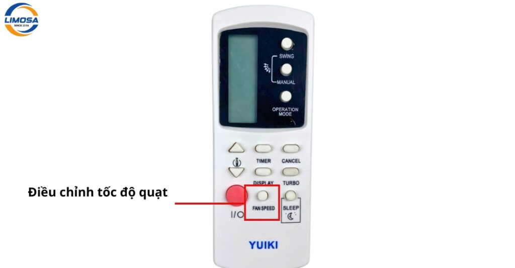 Cách sử dụng điều khiển máy lạnh Yuiki để điều chỉnh tốc độ quạt