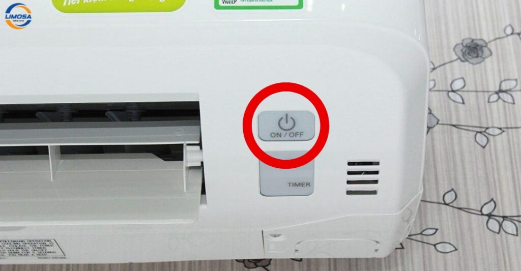 Sử dụng nút nguồn trên dàn lạnh Mitsubishi