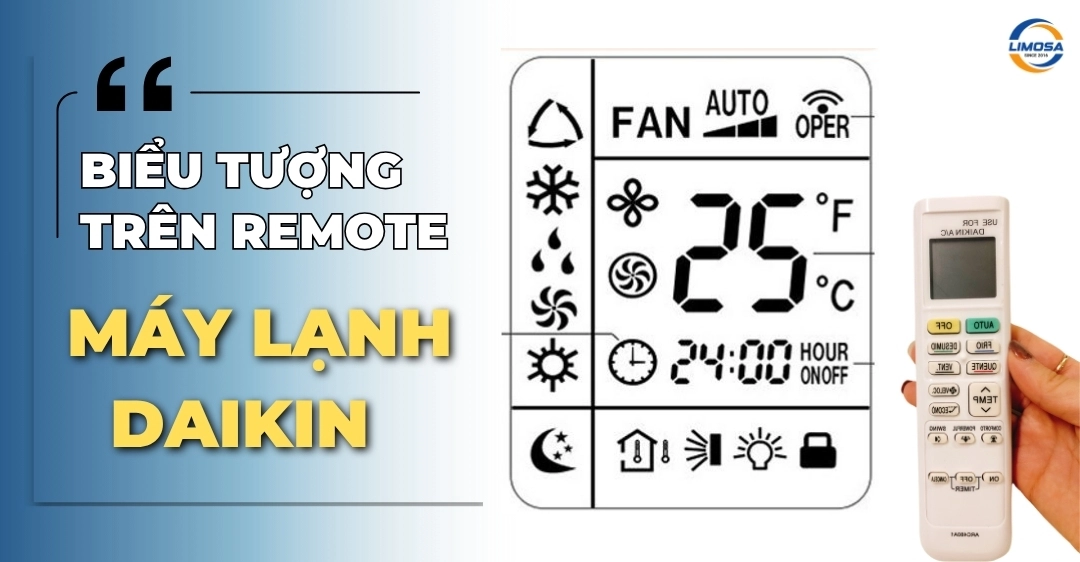 Biểu tượng trên remote máy lạnh Daikin: Ý nghĩa & cách dùng Biểu tượng trên remote máy lạnh Daikin