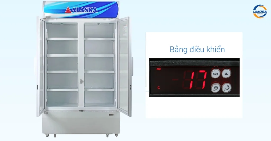 Cách chỉnh nhiệt độ tủ mát Alaska SL-8C điều khiển điện tử