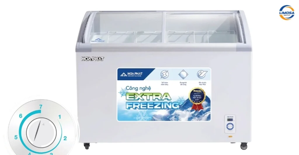 Cách sử dụng 7 mức nhiệt độ trên tủ đông Hòa Phát