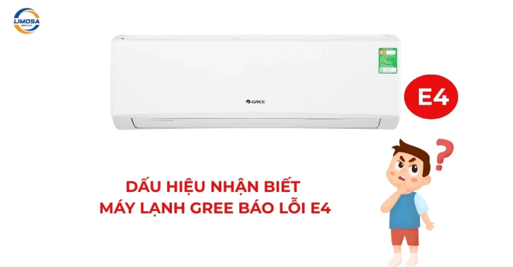 Biểu hiện thường gặp khi máy lạnh Gree báo lỗi E4