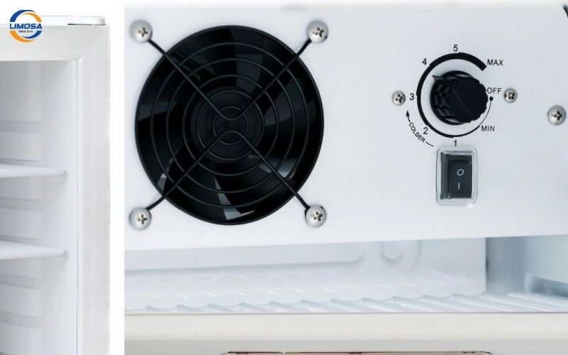 Xác định vị trí núm điều chỉnh nhiệt độ trong tủ mát