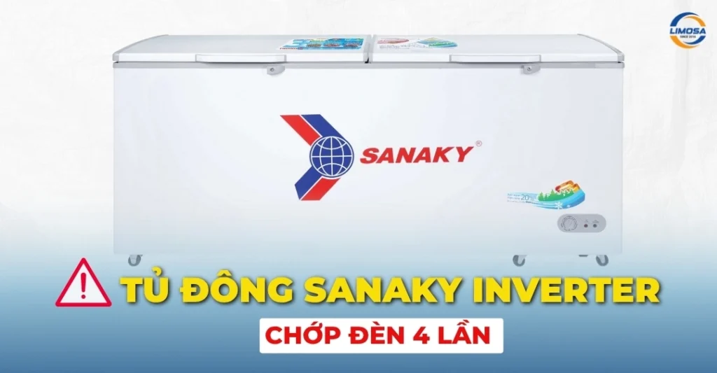 Tủ đông Sanaky Inverter chớp đèn 4 lần