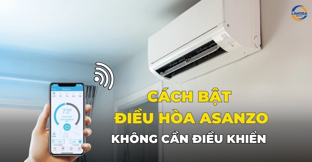 Cách bật điều hòa Asanzo không cần điều khiển