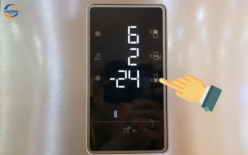 Chỉnh nhiệt độ tủ lạnh Beko ngăn đá (ngăn đông)