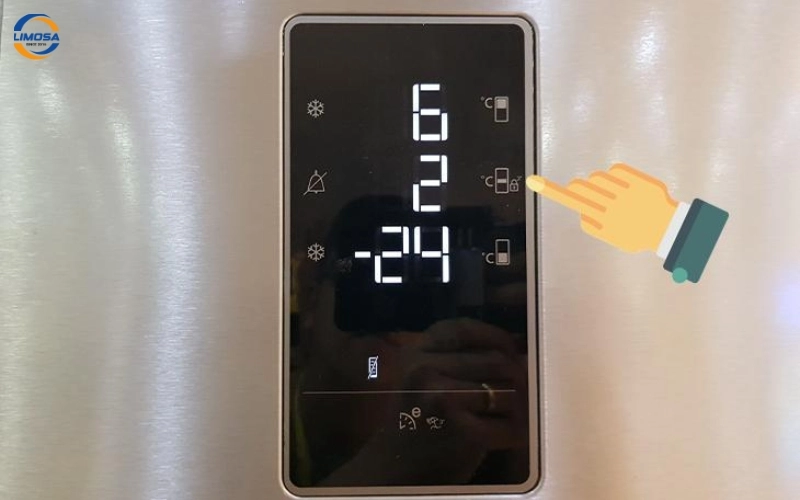 Chỉnh nhiệt độ tủ lạnh Beko ngăn giữa