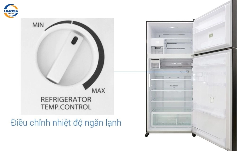 Điều chỉnh nhiệt độ từng ngăn tủ lạnh Toshiba GR-AG66VA