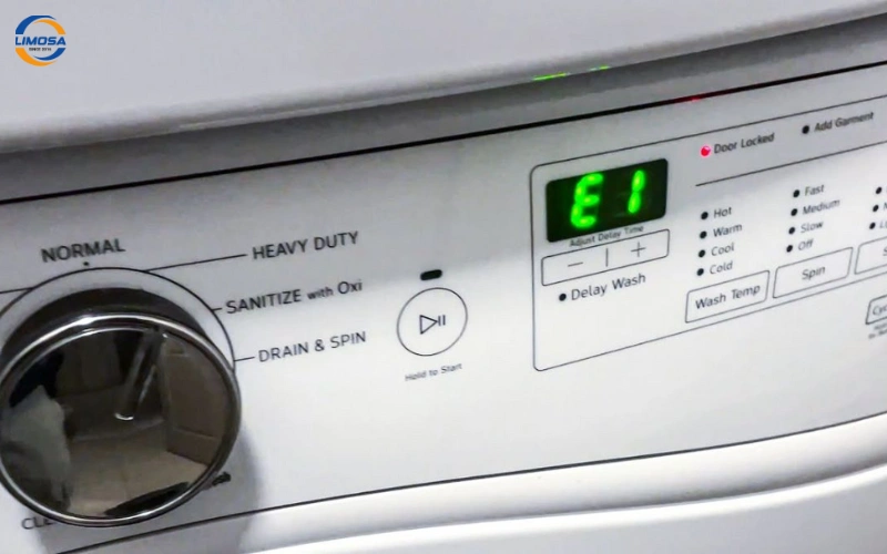 Máy giặt Whirlpool báo lỗi E1