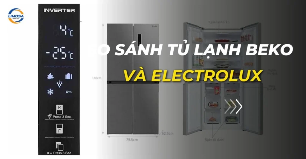 so sánh tủ lạnh beko và electrolux