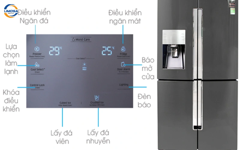Cách sử dụng tủ lạnh Panasonic Econavi Inverter: Điều chỉnh nhiệt độ ngăn đông