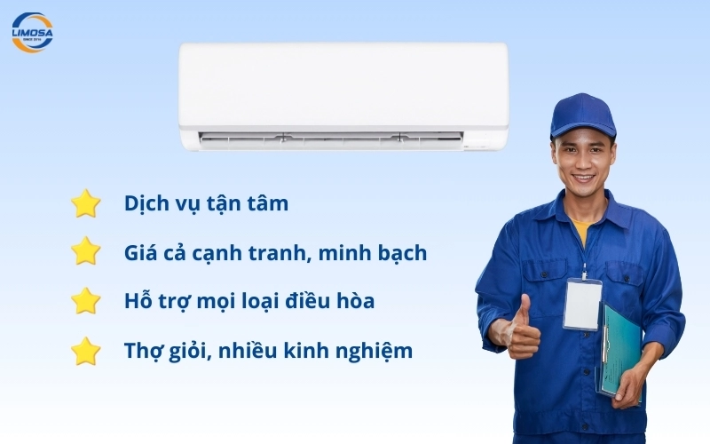 Điện Lạnh Limosa cung cấp dịch vụ tháo lắp, di dời máy lạnh uy tín