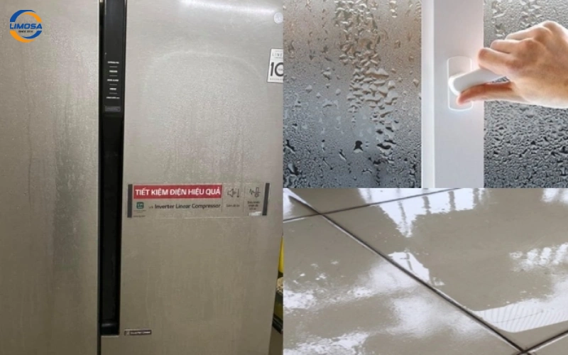 Hiện tượng tủ lạnh Panasonic bị đổ mồ hôi là gì?