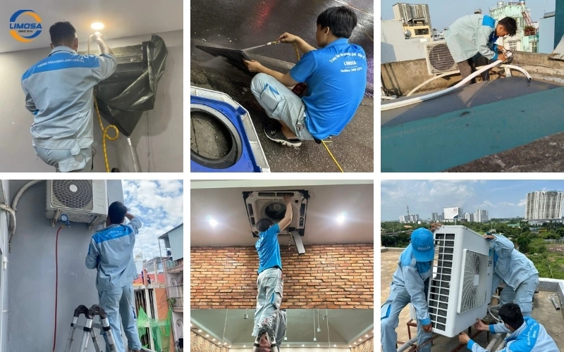 Hình ảnh thợ sửa máy lạnh tận tâm tại Điện Lạnh Limosa
