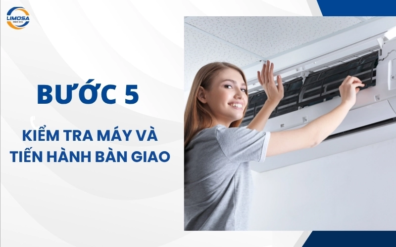 Kiểm tra máy và tiến hành bàn giao