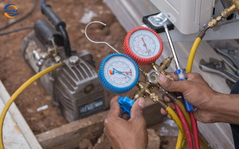Máy lạnh bị thiếu gas hoặc hết gas