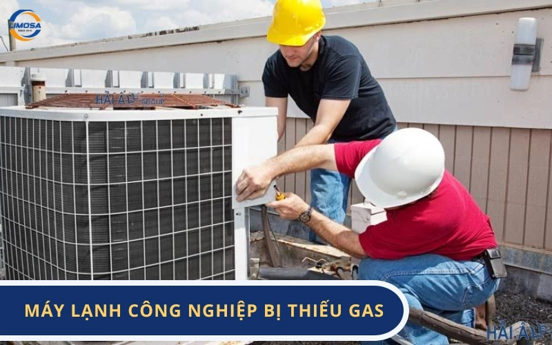 Máy lạnh công nghiệp bị thiếu gas, rò rỉ gas