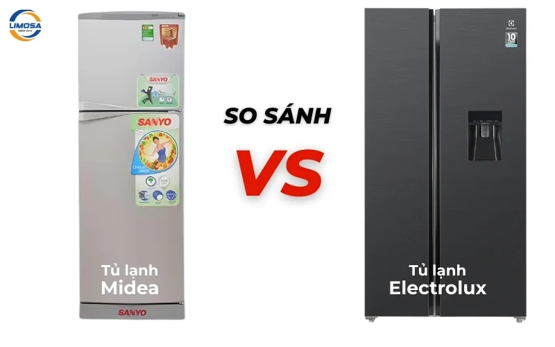 So sánh tủ lạnh Sanyo và Electrolux