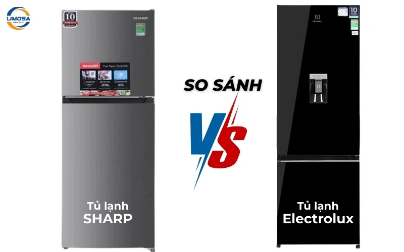 So sánh tủ lạnh Sharp và Electrolux 