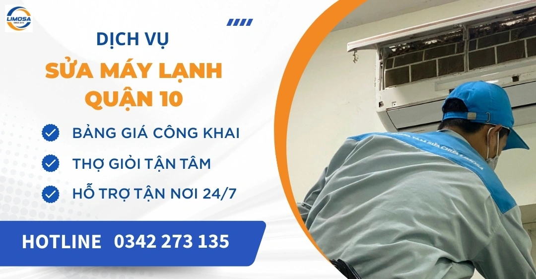 Sửa máy lạnh quận 10 TPHCM - Dịch vụ tận nơi 24/7, uy tín Sửa máy lạnh quận 10