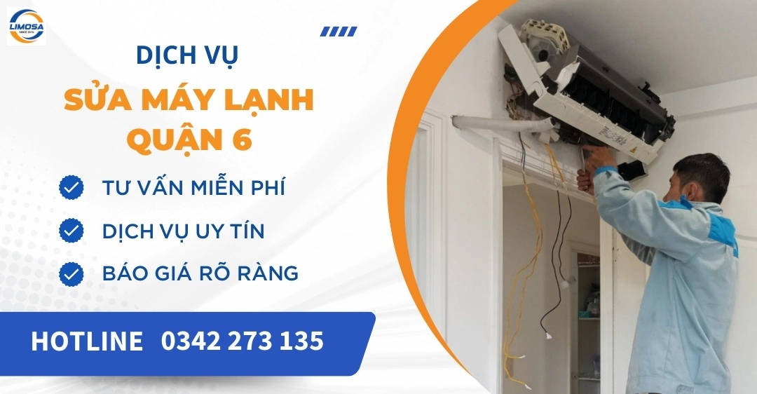 Sửa máy lạnh quận 6 tại nhà uy tín, có mặt ngay sau 30 phút Sửa máy lạnh quận 6