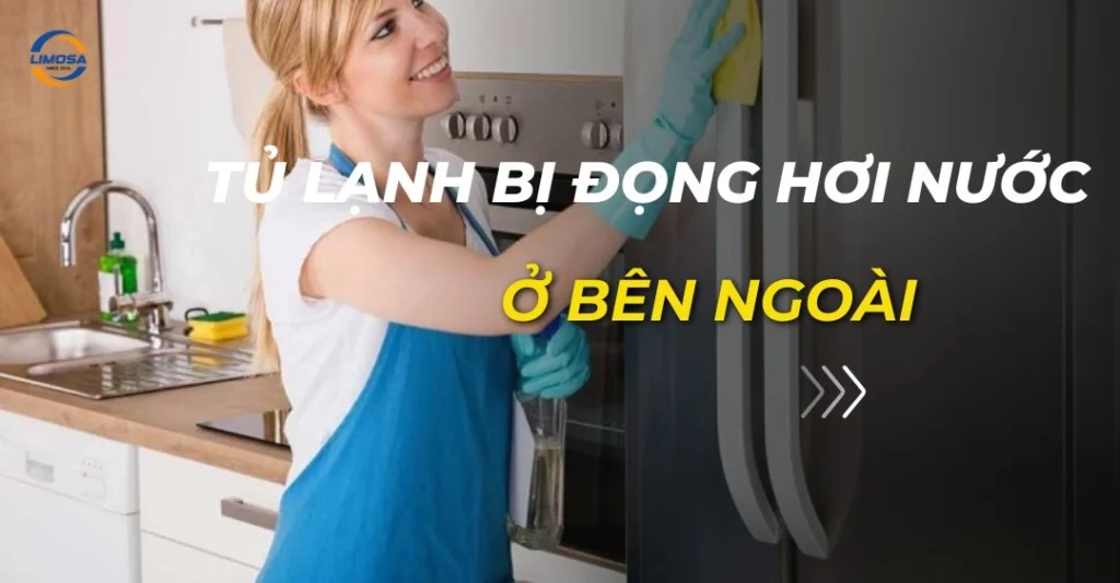 tủ lạnh bị đọng hơi nước ở bên ngoài