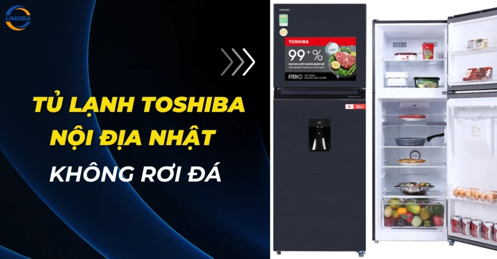Tủ lạnh Toshiba nội địa Nhật không rơi đá