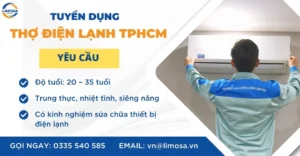 Tuyển thợ điện lạnh TPHCM