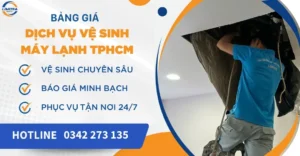 Bảng giá dịch vụ vệ sinh máy lạnh TPHCM