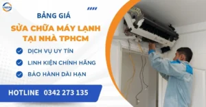 Bảng giá sữa chữa máy lạnh tại nhà TPHCM