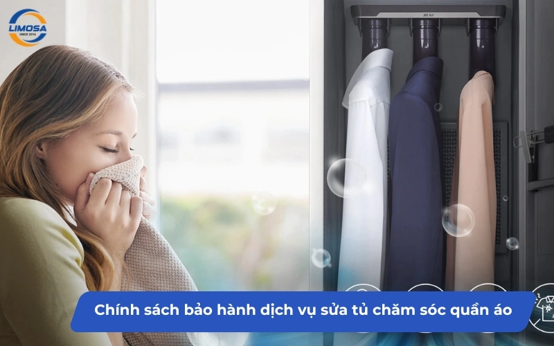 Chính sách bảo hành dịch vụ sửa tủ chăm sóc quần áo