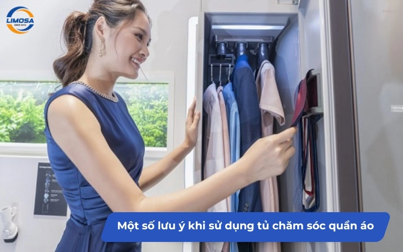Một số lưu ý khi sử dụng tủ chăm sóc quần áo