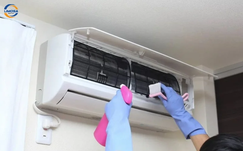 Quy trình thực hiện vệ sinh máy lạnh National của Điện Lạnh Limosa