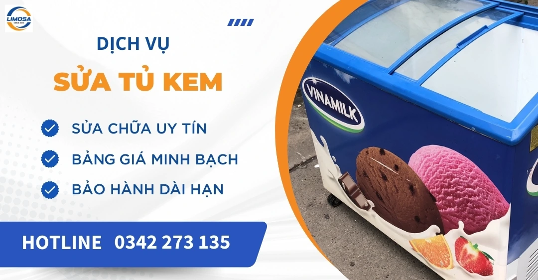 Sửa Tủ Kem Tại Nhà TPHCM Uy Tín, Chất Lượng, Giá Tốt Sửa tủ kem
