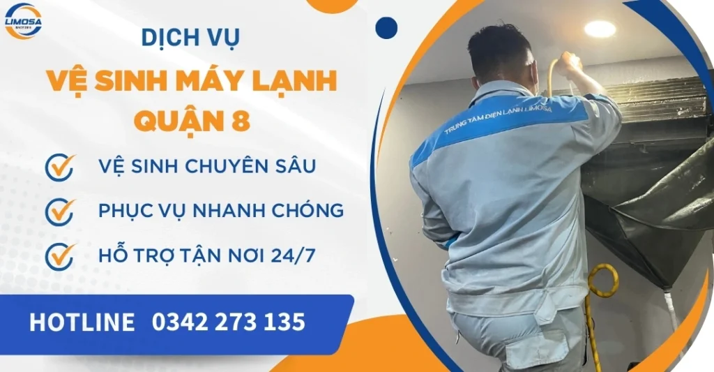 Vệ sinh máy lạnh quận 8