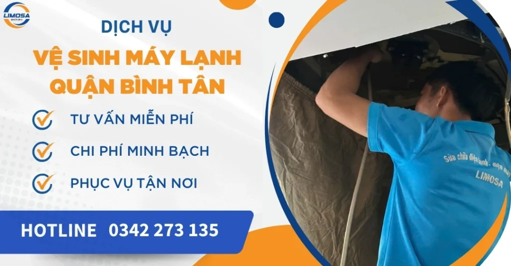 Vệ sinh máy lạnh quận Bình Tân