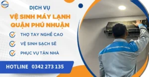 Vệ sinh máy lạnh quận Phú Nhuận