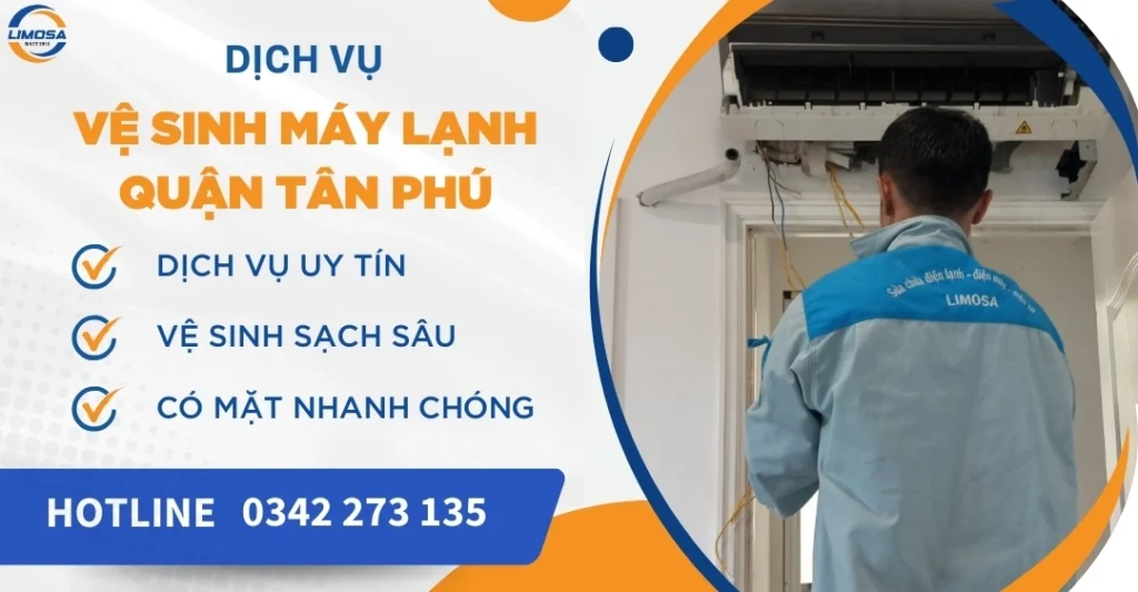 Vệ sinh máy lạnh quận Tân Phú