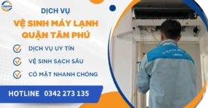 Vệ sinh máy lạnh quận Tân Phú