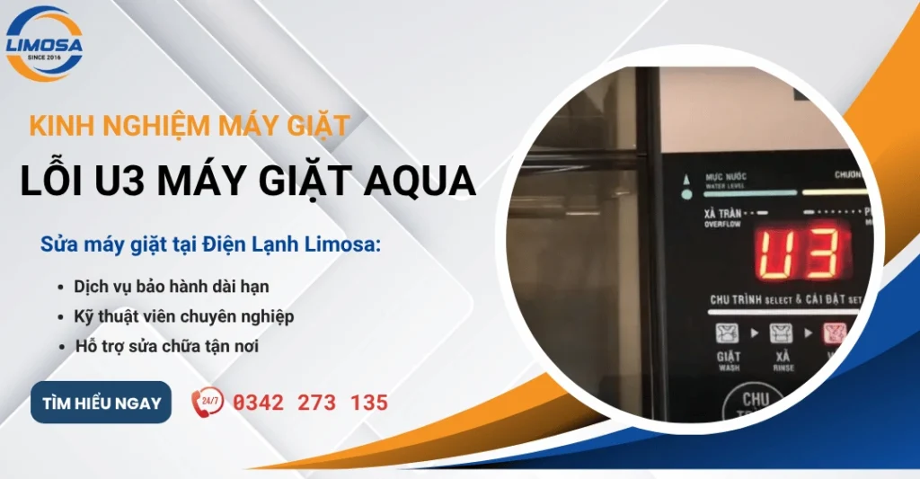 Lỗi U3 máy giặt Auqa
