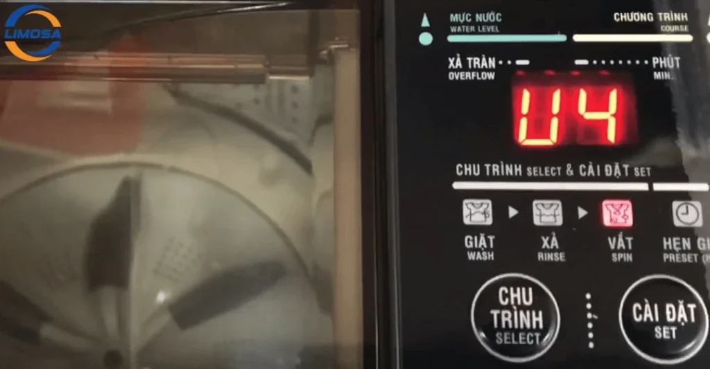 Lỗi U4 máy giặt Aqua là gì