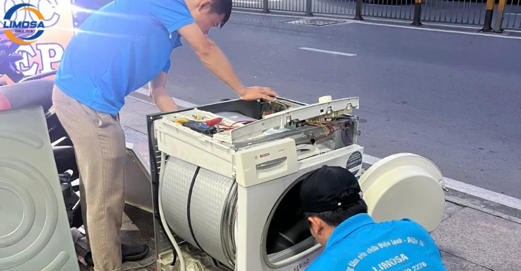 Quy trình sửa chữa máy giặt tại Limosa