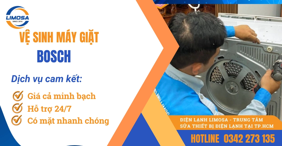 Dịch vụ vệ sinh máy giặt Bosch chuyên nghiệp, giá rẻ Dịch vụ vệ sinh máy giặt Bosch