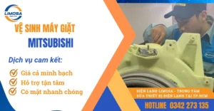 Dịch vụ vệ sinh máy giặt Mitsubishi