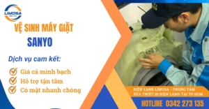 Dịch vụ vệ sinh máy giặt Sanyo