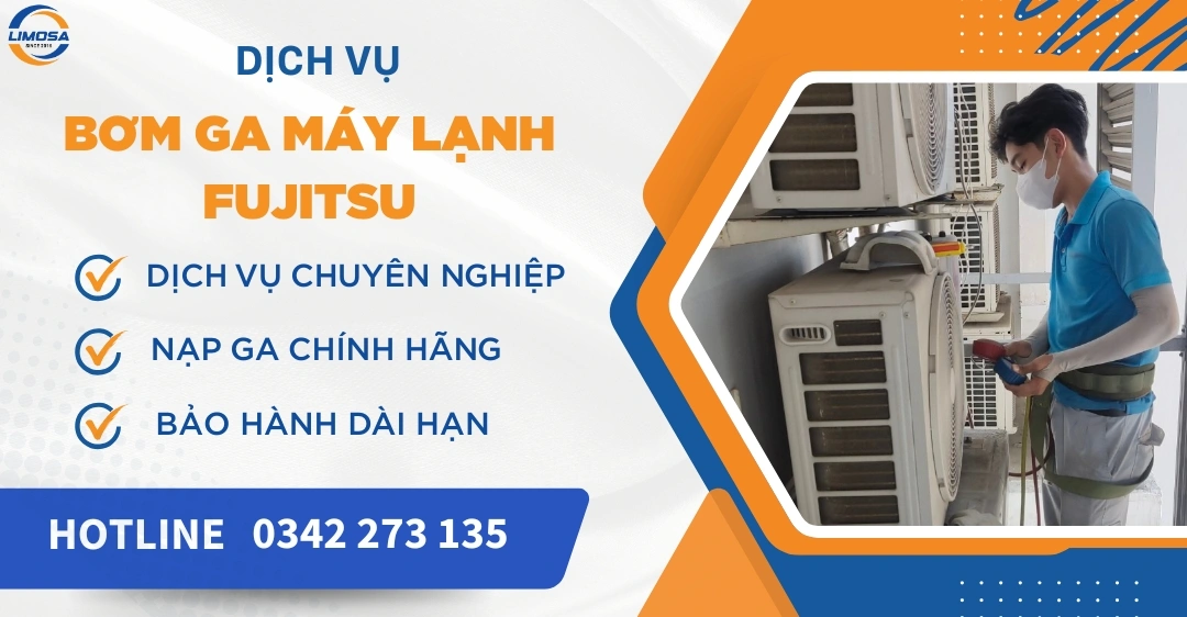 Bơm ga máy lạnh Fujitsu chính hãng - Nạp ga tại nhà, giá rẻ Bơm ga máy lạnh fujitsu