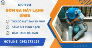 Dịch vụ bơm ga máy lạnh Gree